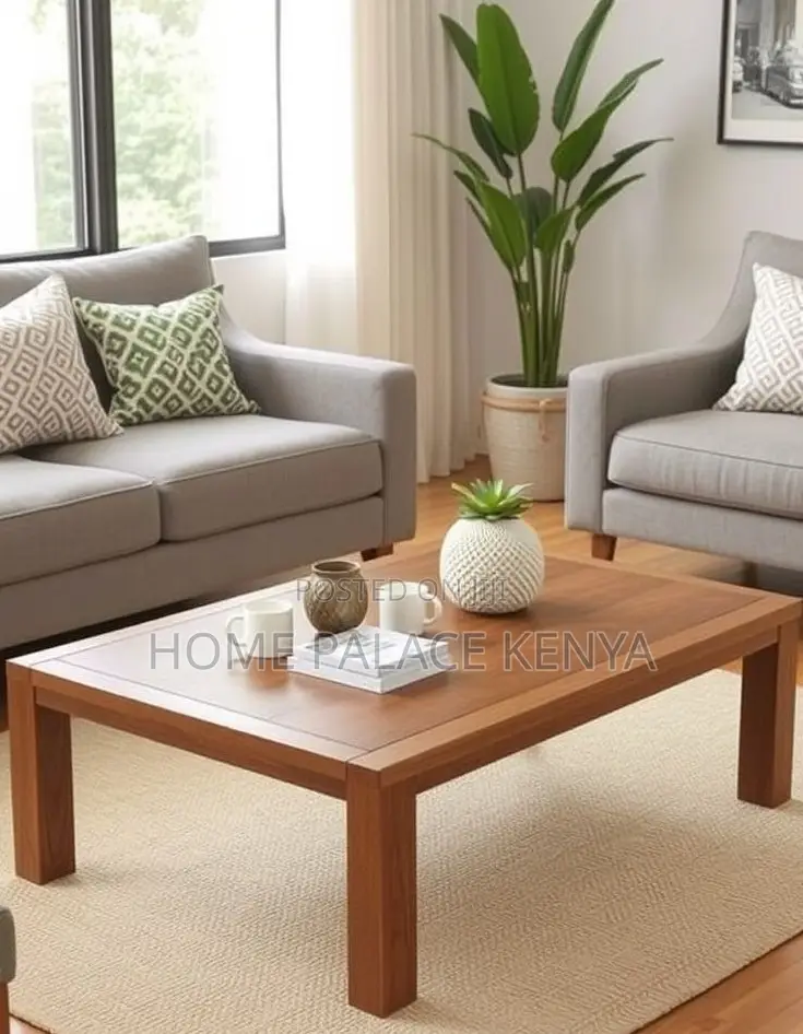 Coffee Table: Premium Solid Pure Mahogany Wood Coffee Table