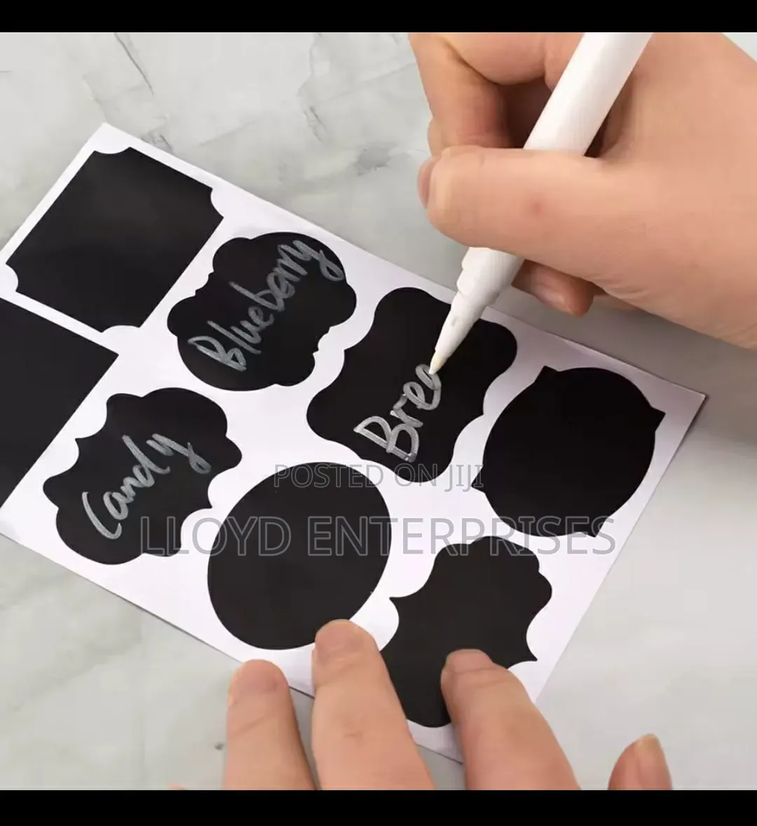 Labels in Black Colour Easy to Write and Erase 80 PCS Label Plus + Pen