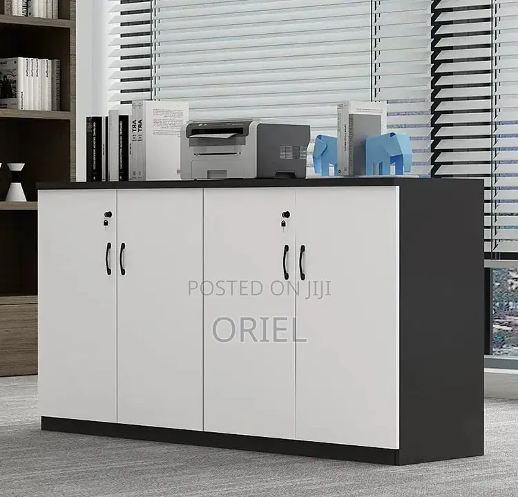 Office Filing Credenza : Office Credenza 4-Door Storage Cabinet