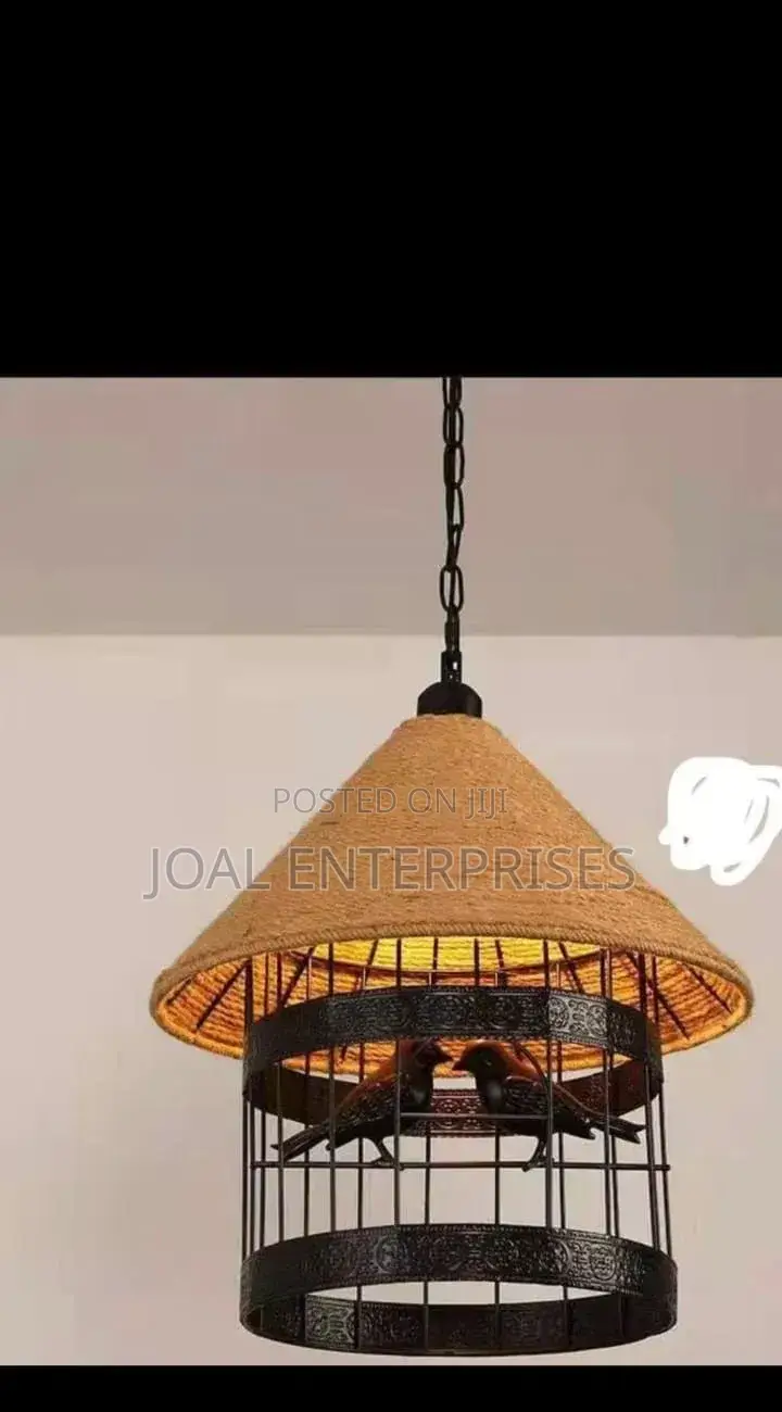 Rustic Birdcage Pendant Light