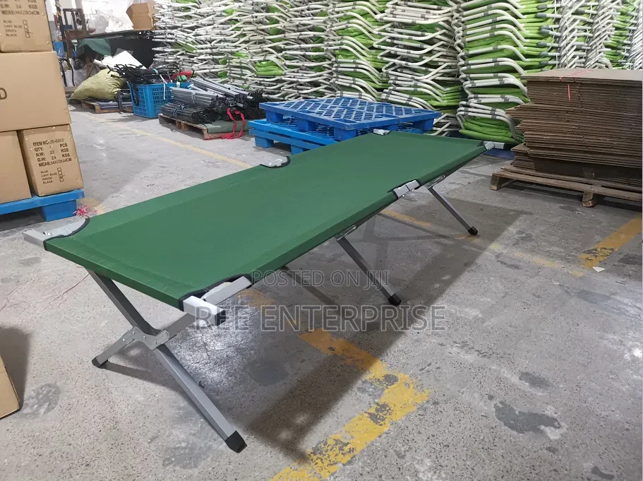 *Foldable Camping Bed *Available Colours Navy Blue and Green*