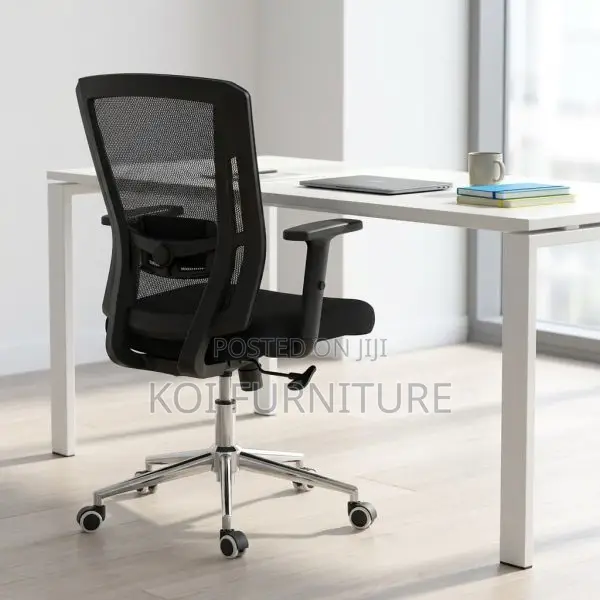 Office Chair Black Mesh Mid-Back Office Chair