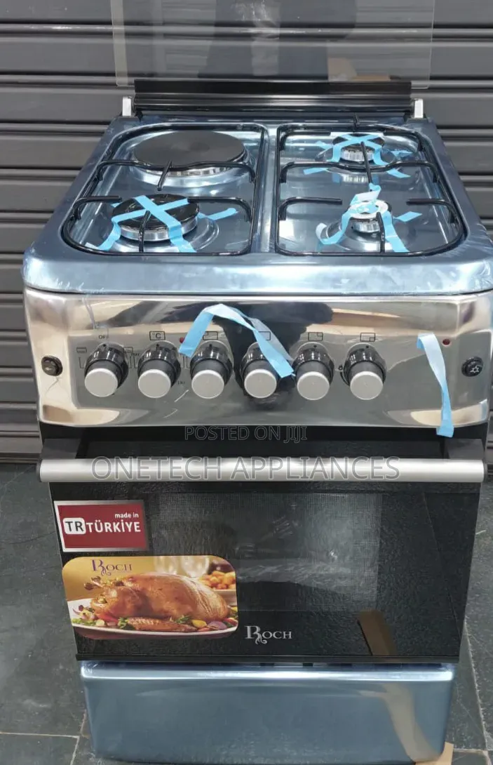Roch Turkey 50x55cm 3 Gas + 1 Electric Standing Cooker -Silver