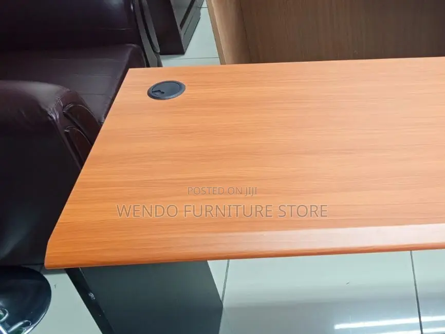 Office Desk; 1200mm Brown Top Desk With Drawers
