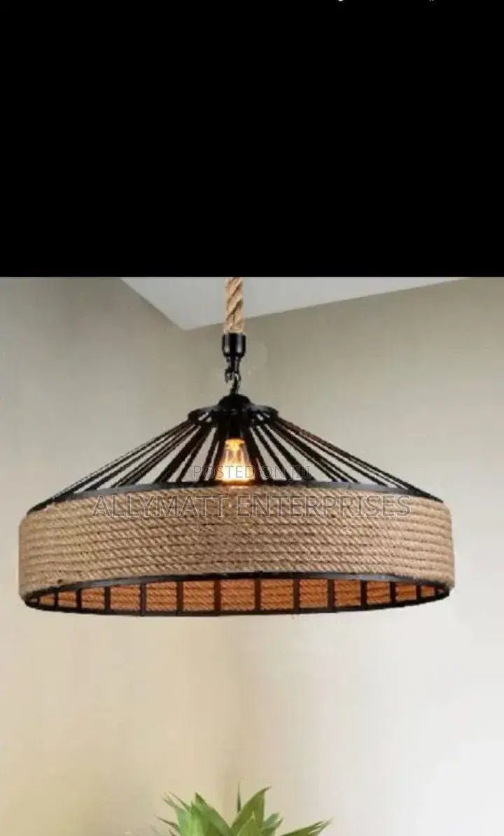 Hemp Rope Cage Pendant