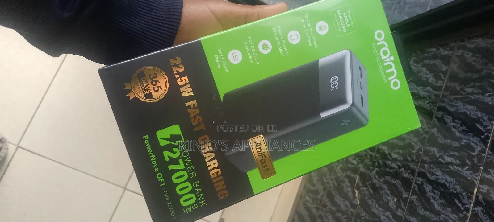 Oraimo Powernova Qf1 *27000mah 22.5w* Power Bank