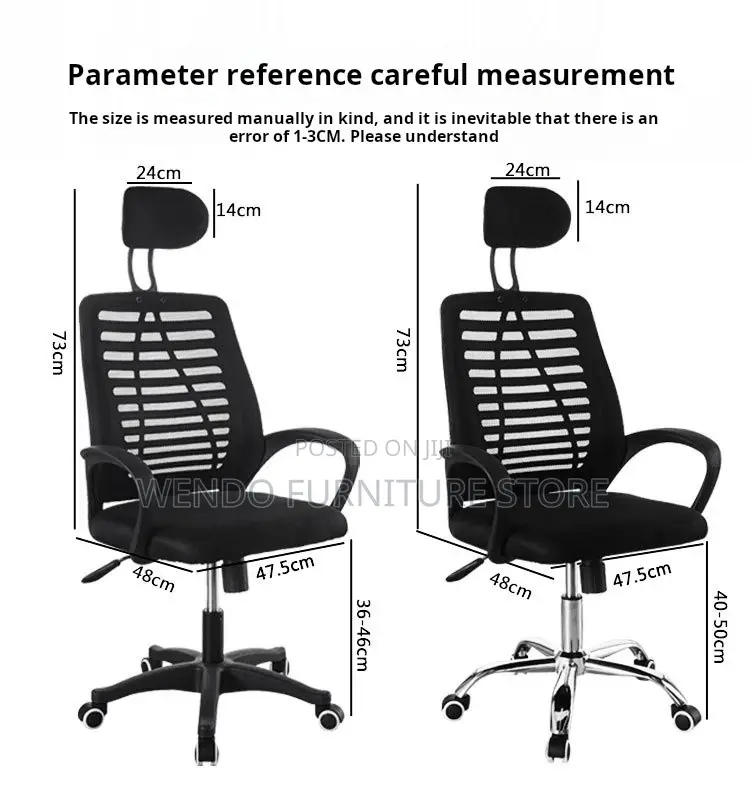 Office Chairs; Headrest Ergonomic Black Design Office Chairs