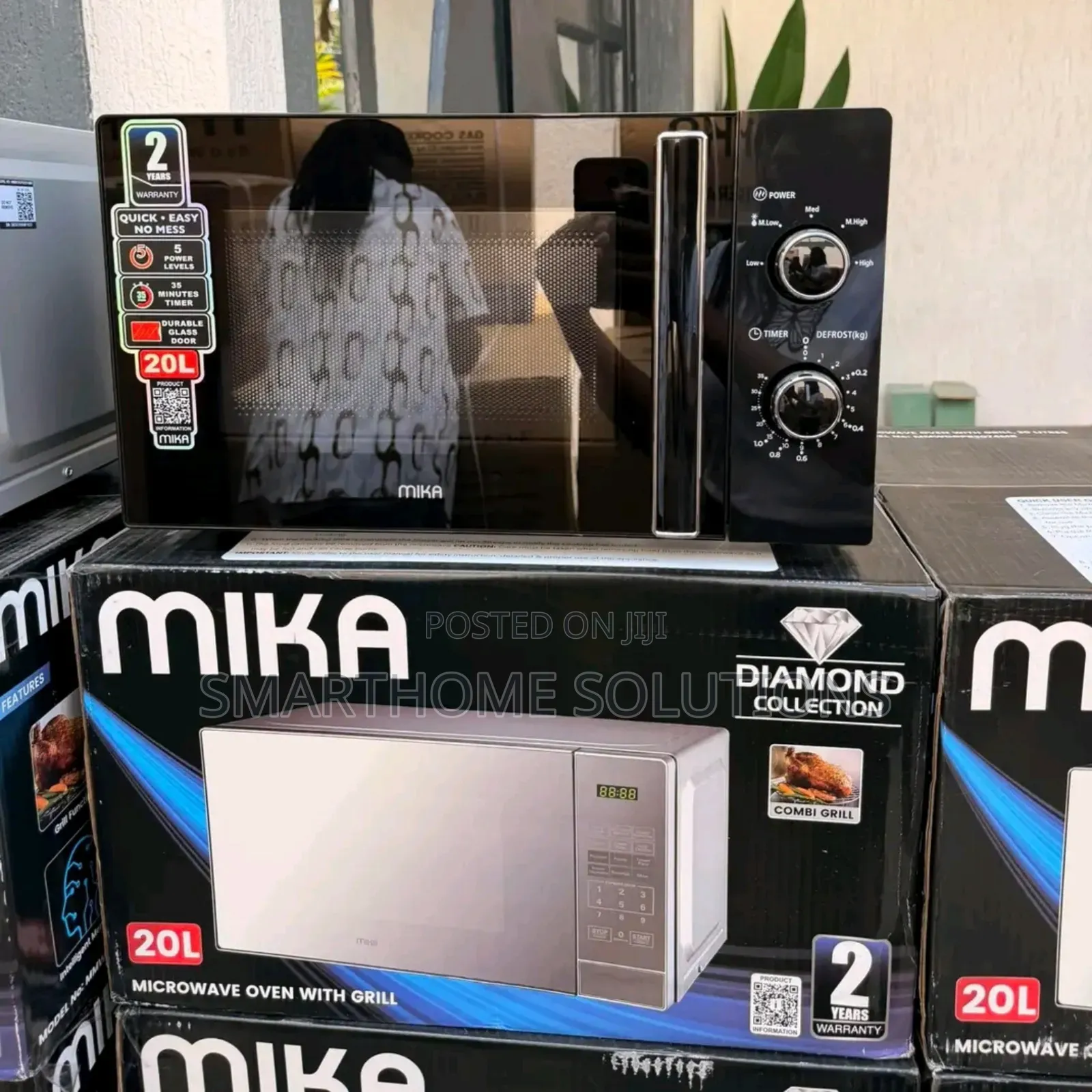 Mika Knob Microwave Oven 20l-Black