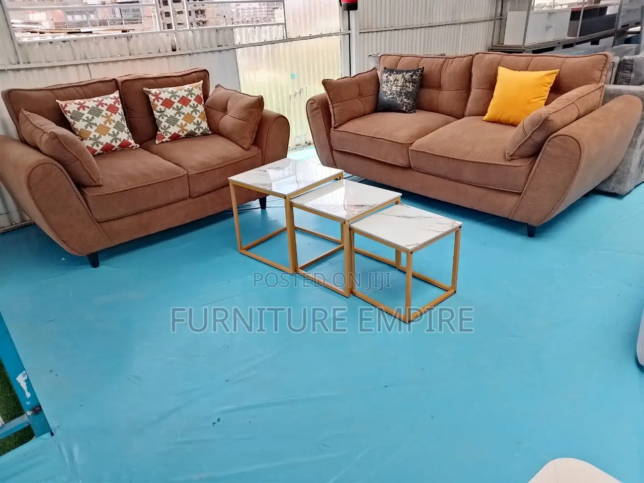 Brown Butterfly Sofa Set