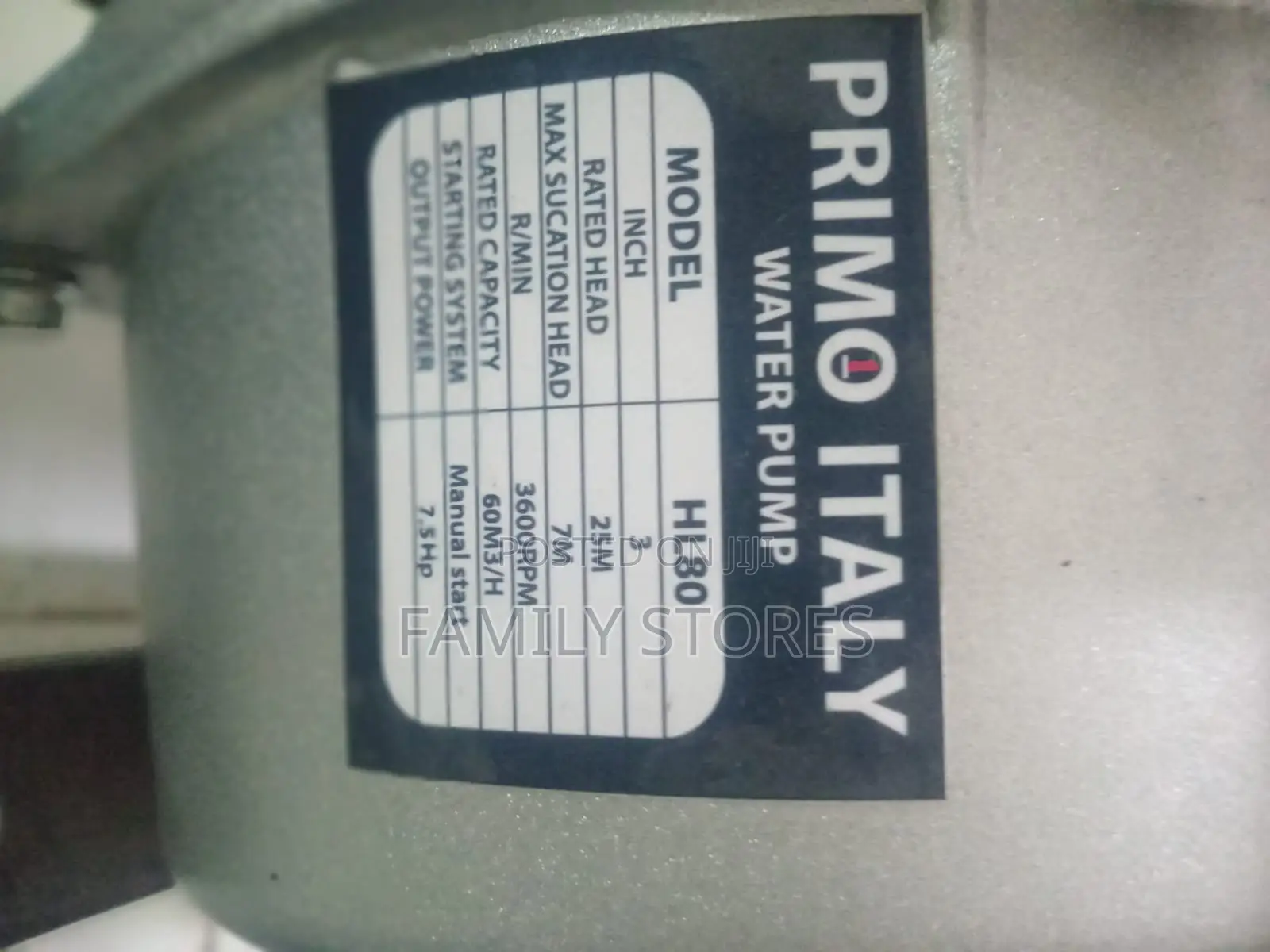 Primo Italy Hl80 3 Inch Petrol Water Pump 7.5hp