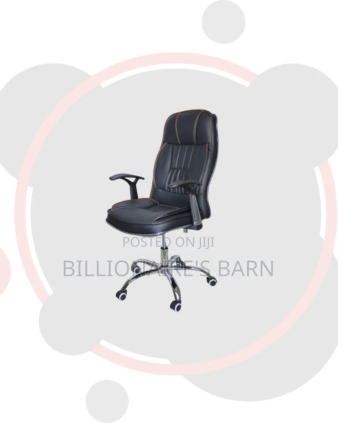 Modern Executive Leather Chair Padded Armrests Direct From Store