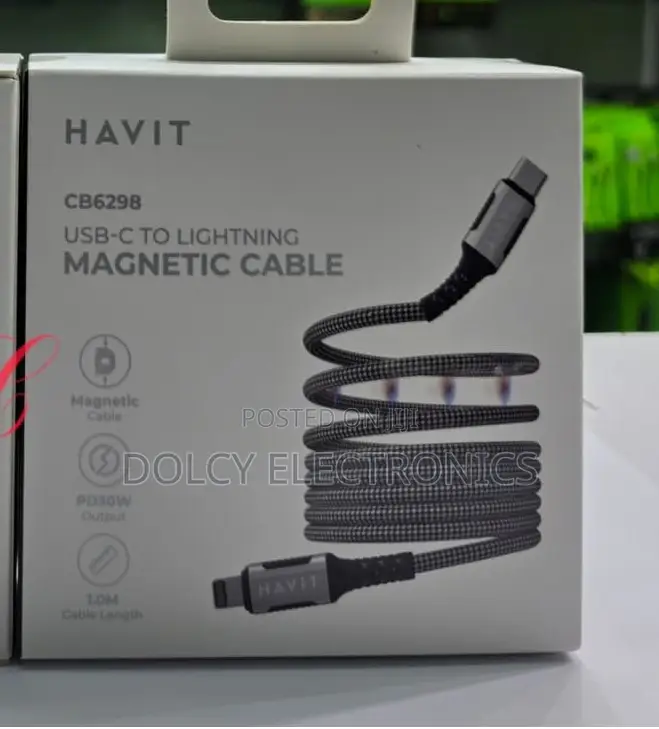 Havit Cb6298 Pd 30w Usb C to Lightning Magnetic Cable.