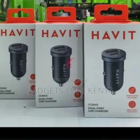 Havit Cc2043 *30w* Type C USB Dual Port Car Charger