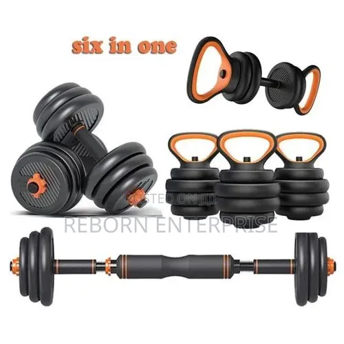 50kg 6 in 1 Dumbells With a Barbell and Kettlebells