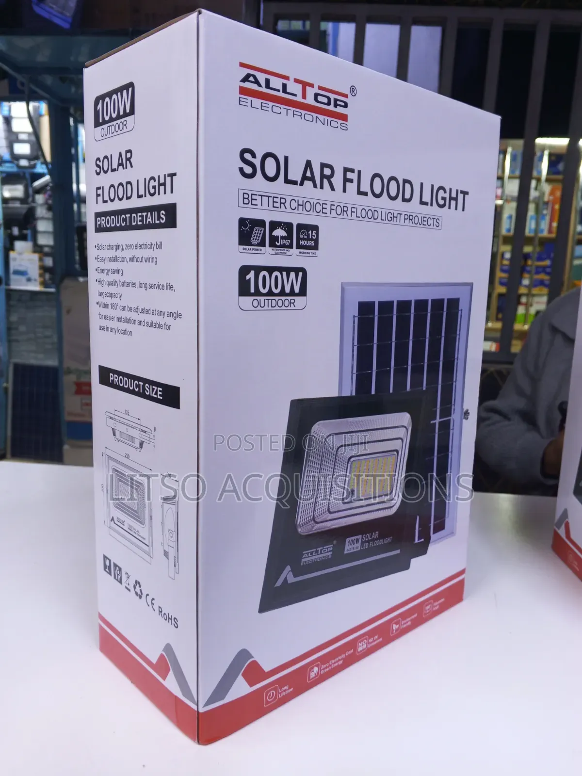 109w All Top Solar Floodlight. (Two Colors Mode)