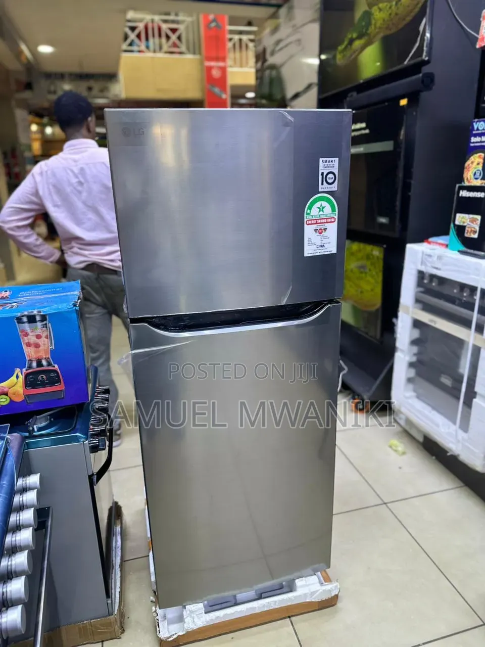 Lg 234 L Top Mount Refrigerator No Frost Gl-C252slbb - Silver