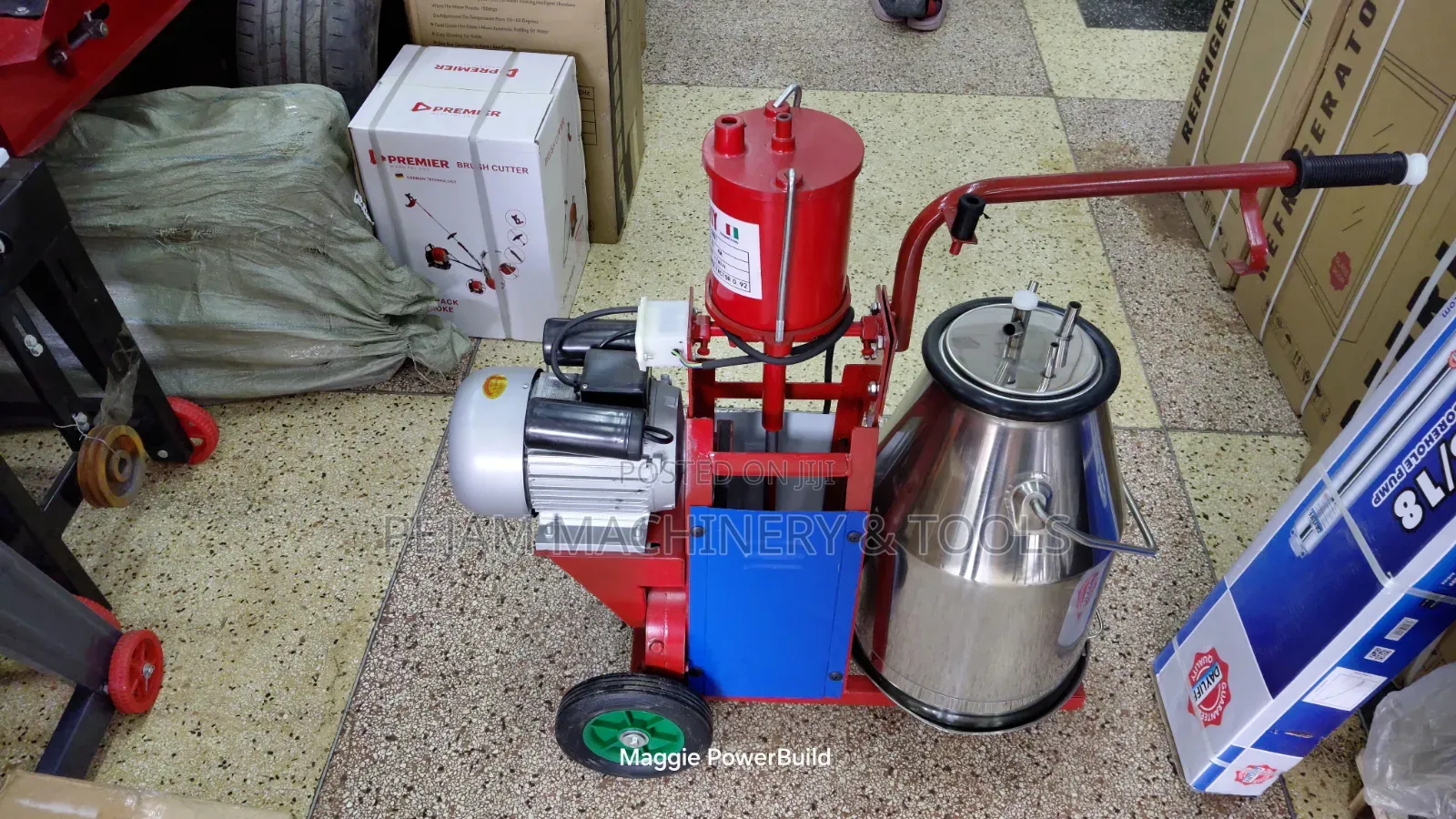 Single Bucket/Barrel Electric Milking Machine With Wheels