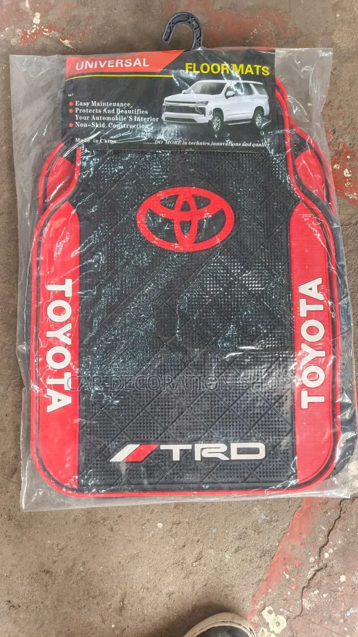 Toyota TRD Floor Mats With Distinct Black Diamond Plate Texture