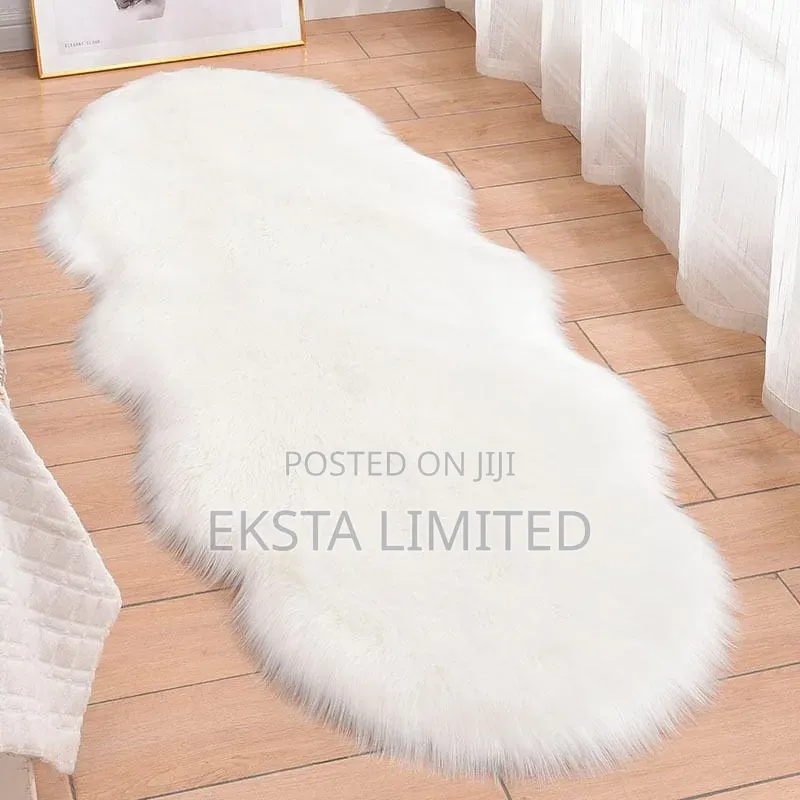 Fluffy Faux Fur Rugs Floor High Density Mat 60x90cm Grey