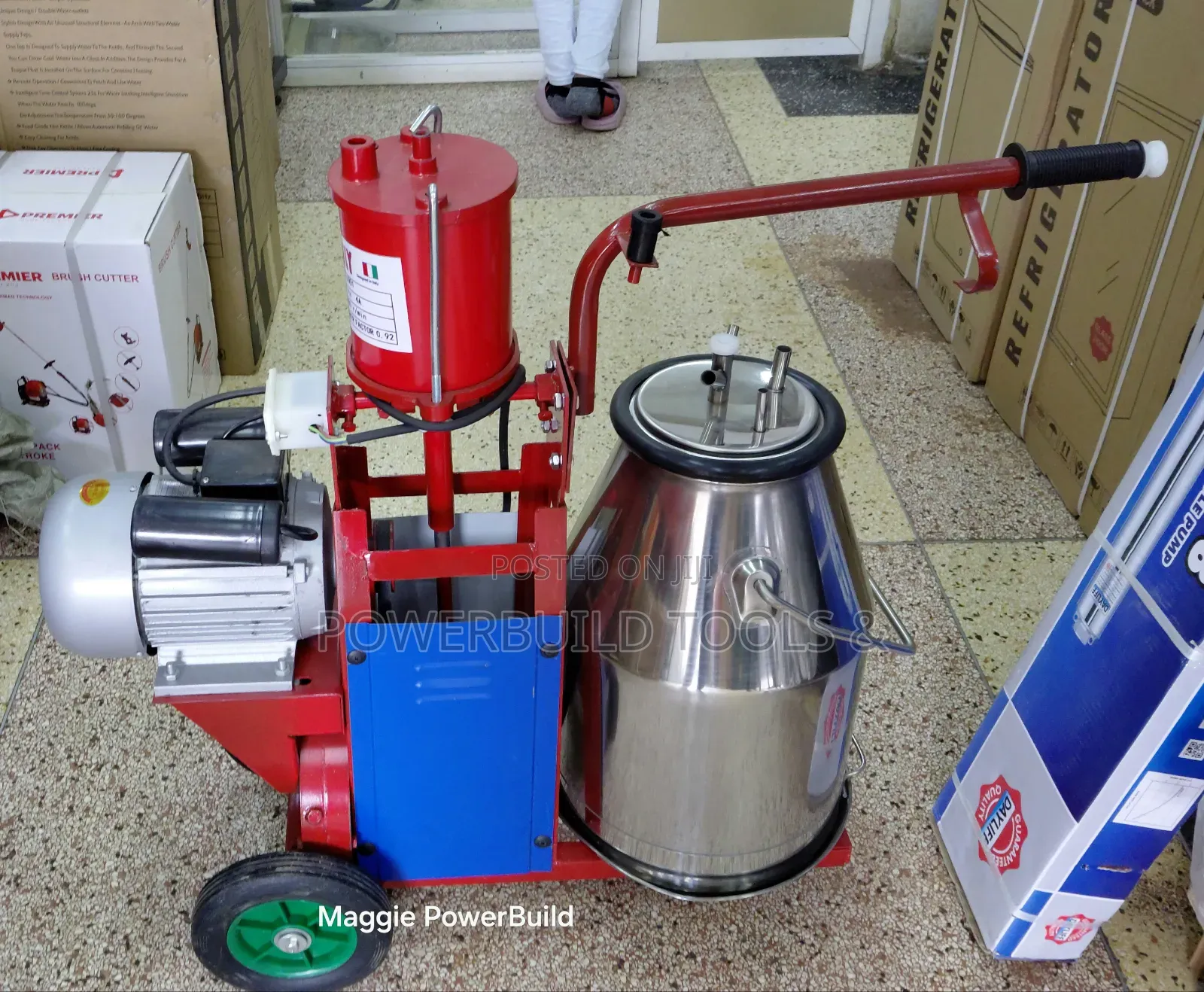 Kmax Italy Single Bucket/Barrel Milking Machine 40l Single Phase