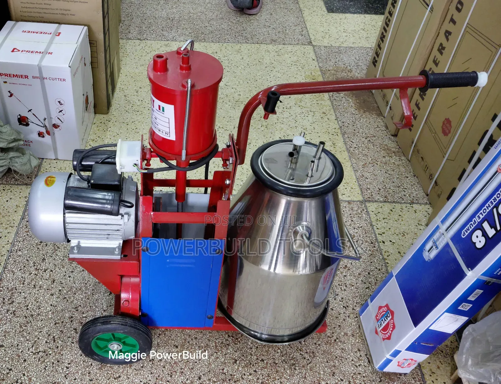 Kmax Italy Single Bucket/Barrel Milking Machine 40l Single Phase