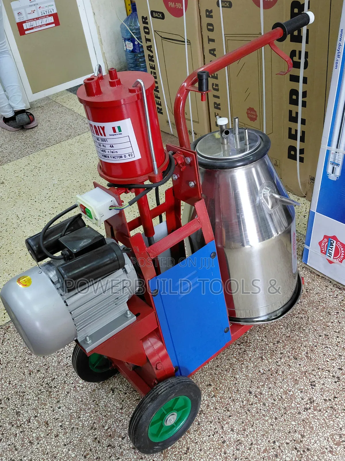 Kmax Italy Single Bucket/Barrel Milking Machine 40l Single Phase
