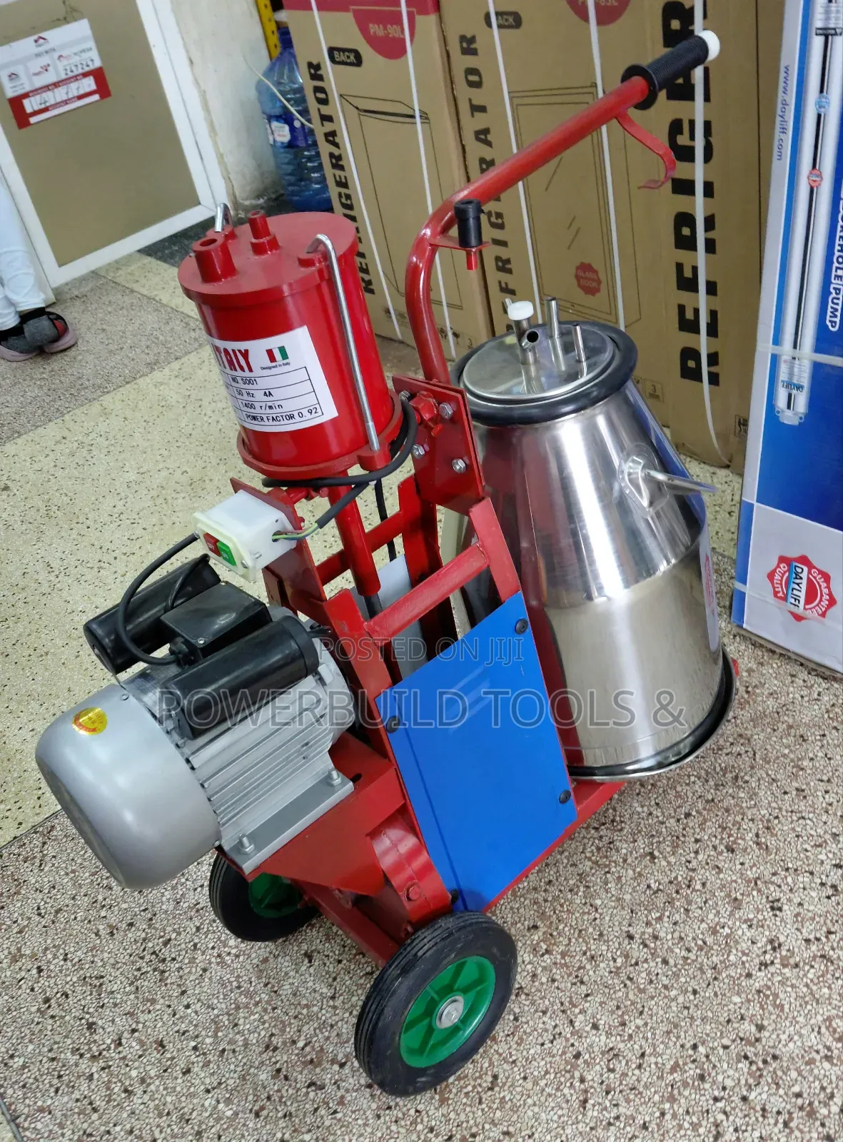 Kmax Italy Single Bucket/Barrel Milking Machine 40l Single Phase