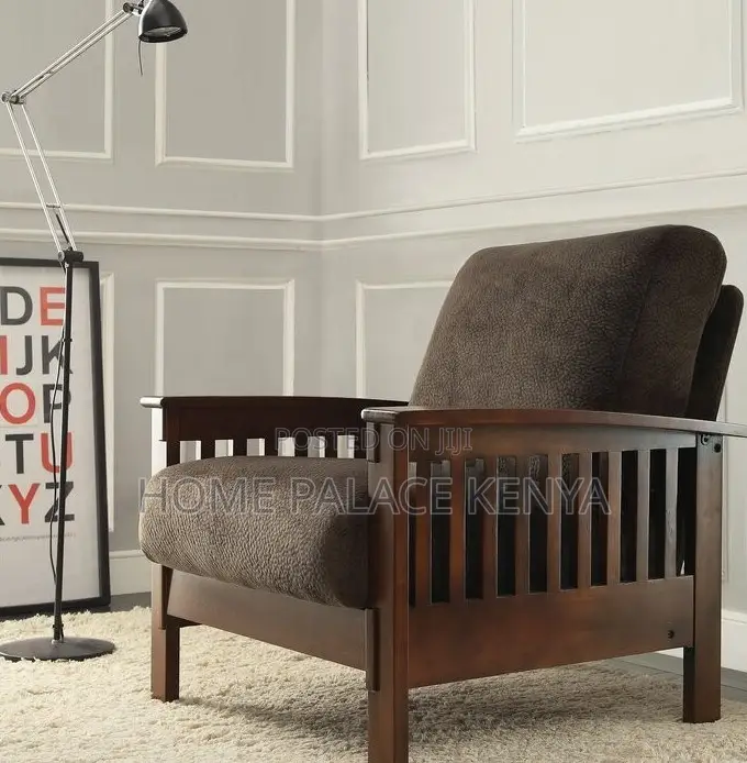 Wooden Chair: Luxury Teak Wood Cushioned Lounge Chair