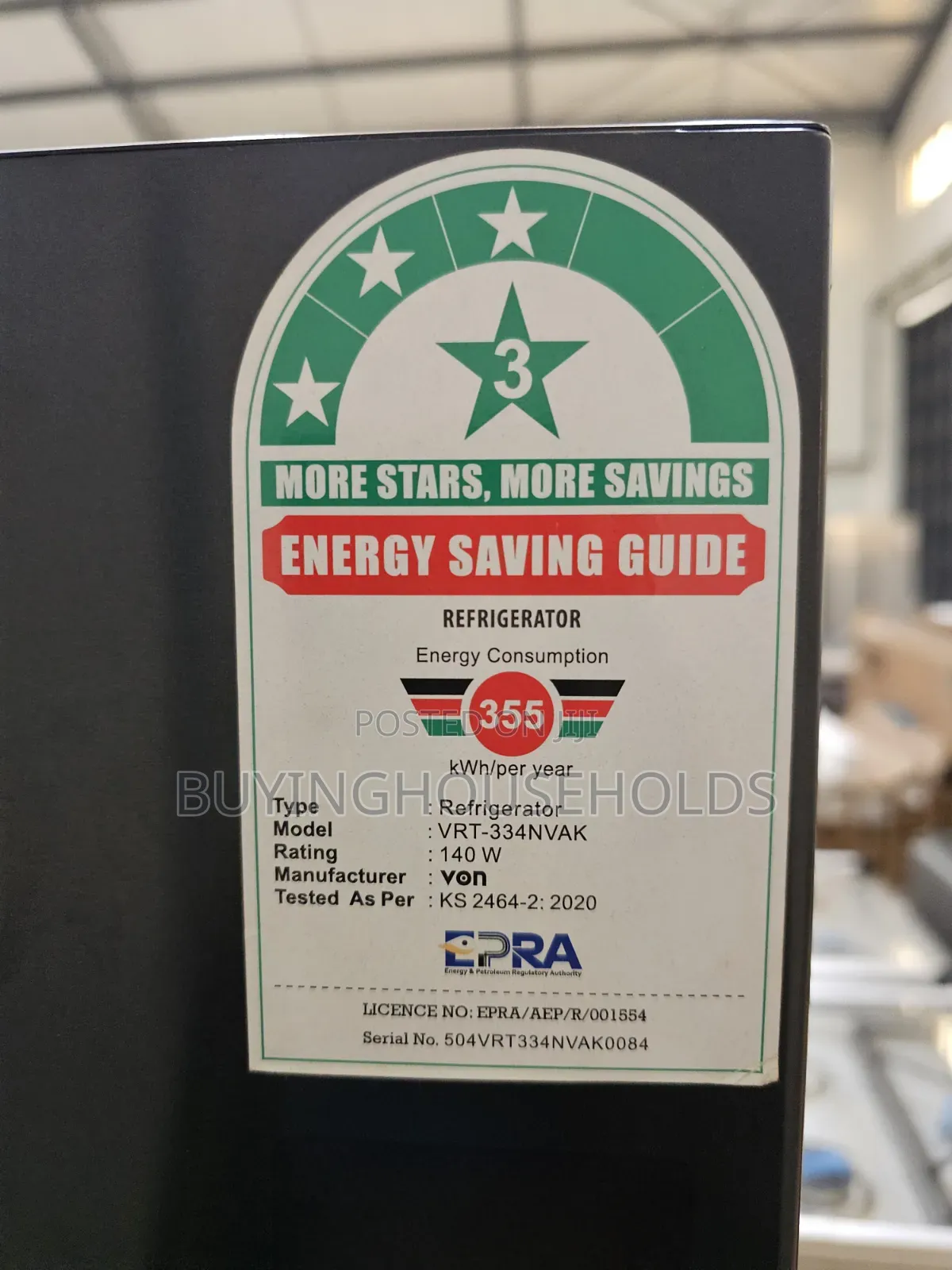 Von 334l No Frost Fridge New Vart-334nvak