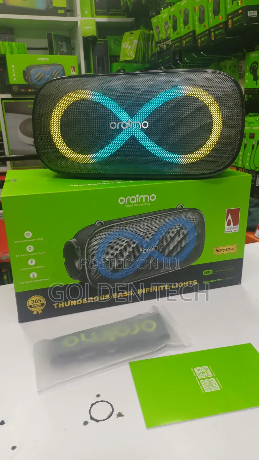 Oraimo Spacebox Pro 80w Portable Bluetooth Speaker With Mic Support