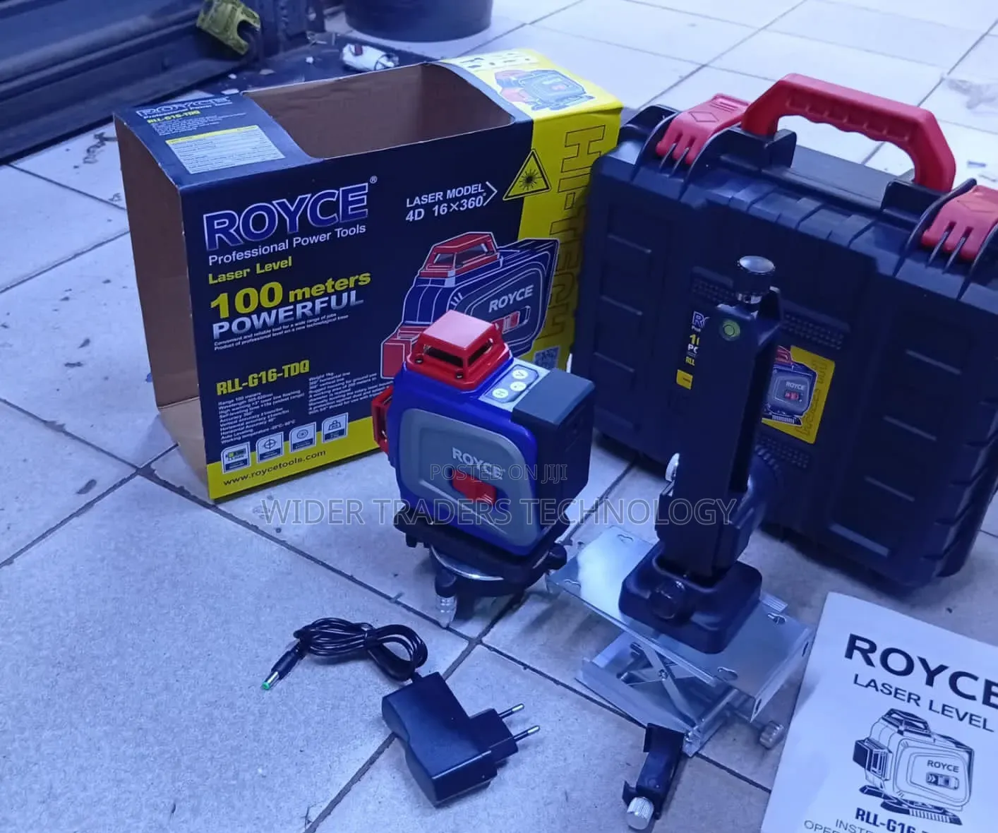 Royce Laser Level 100 Meters 16 Lines 360° 3000 Mah Batteries
