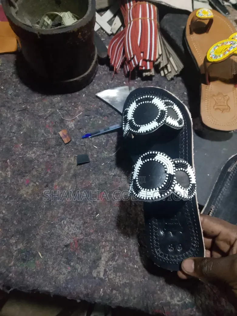 Handmade Beaded Leather Sandals