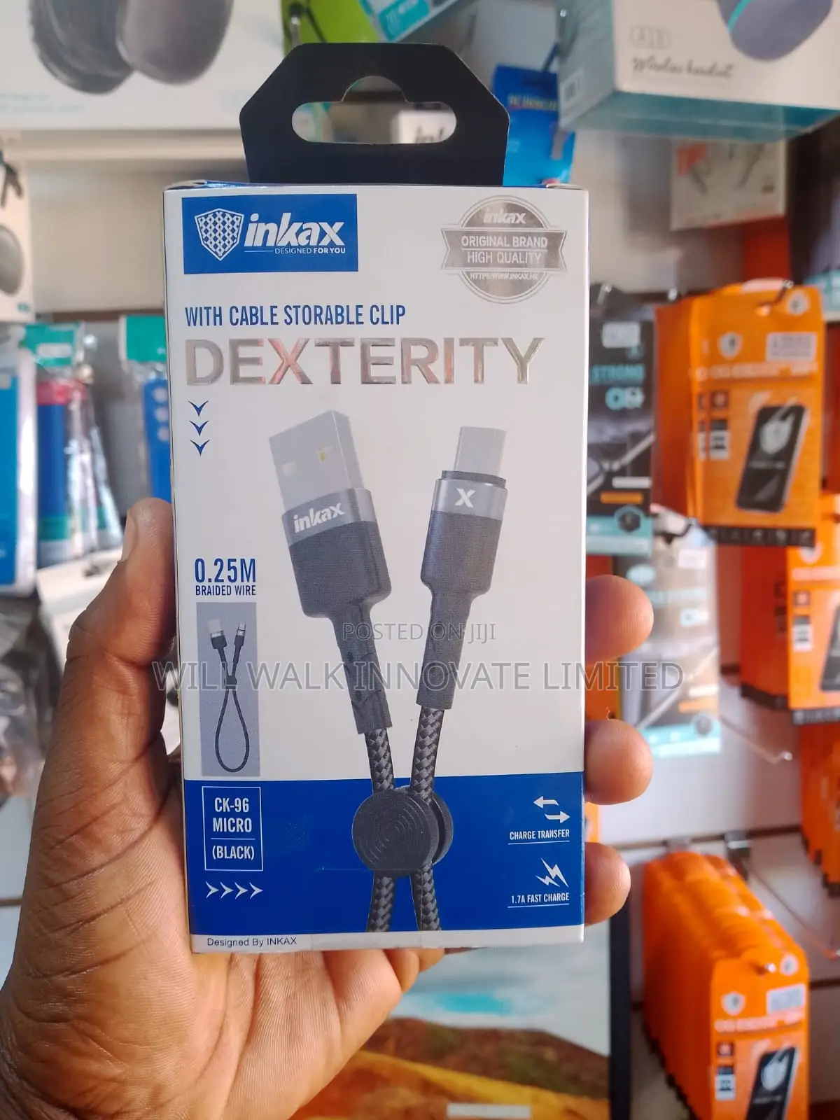 Inkax Ck-96 Micro Usb Short Cable (0.25m) – Perfect for Power Banks