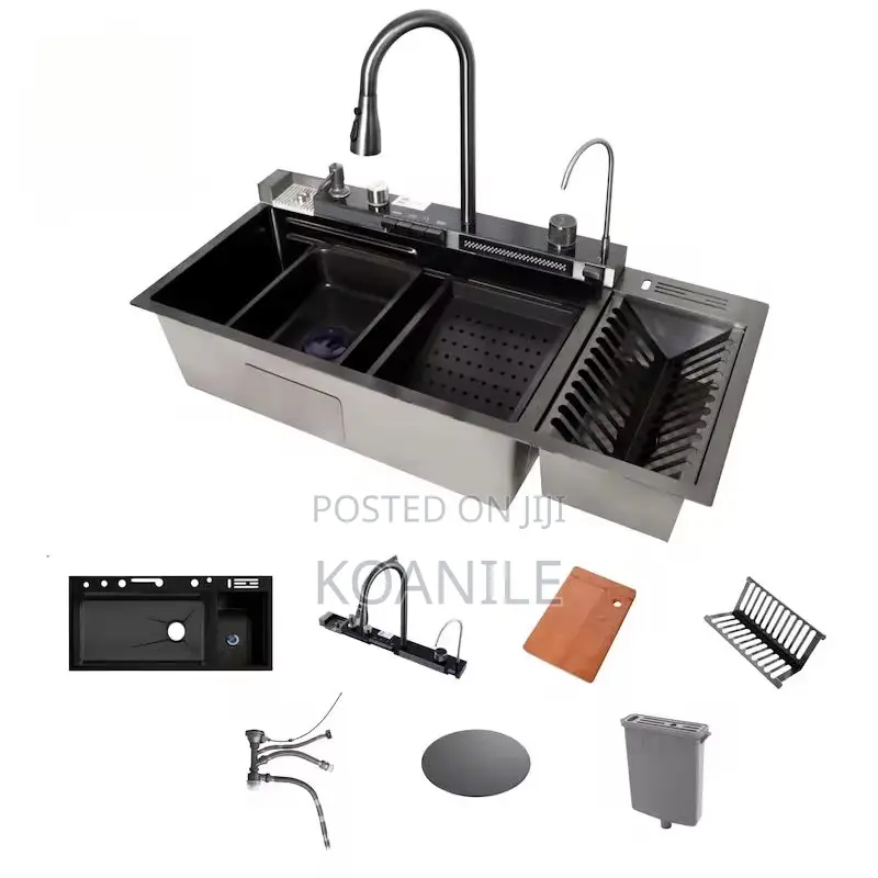Smart Kitchen Sink With Faucet, Tap, Strainer Dish Rack