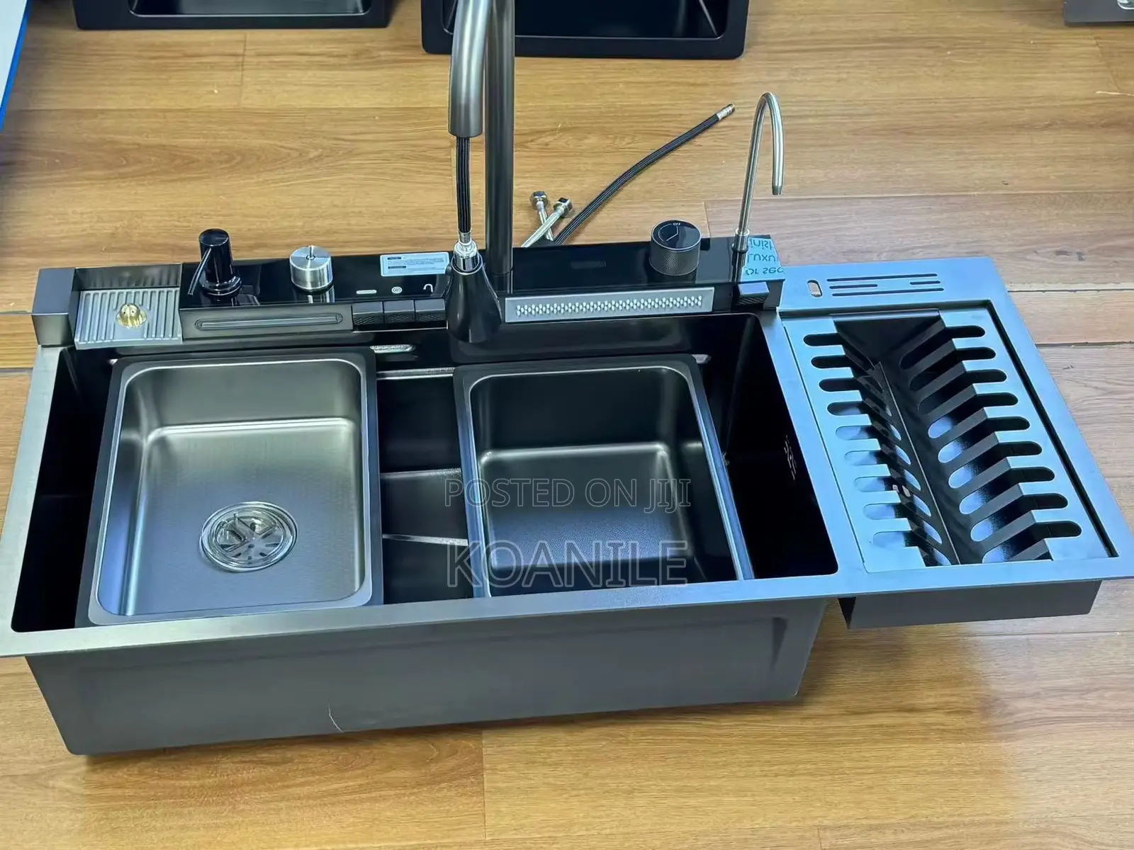 Smart Kitchen Sink With Faucet, Tap, Strainer Dish Rack