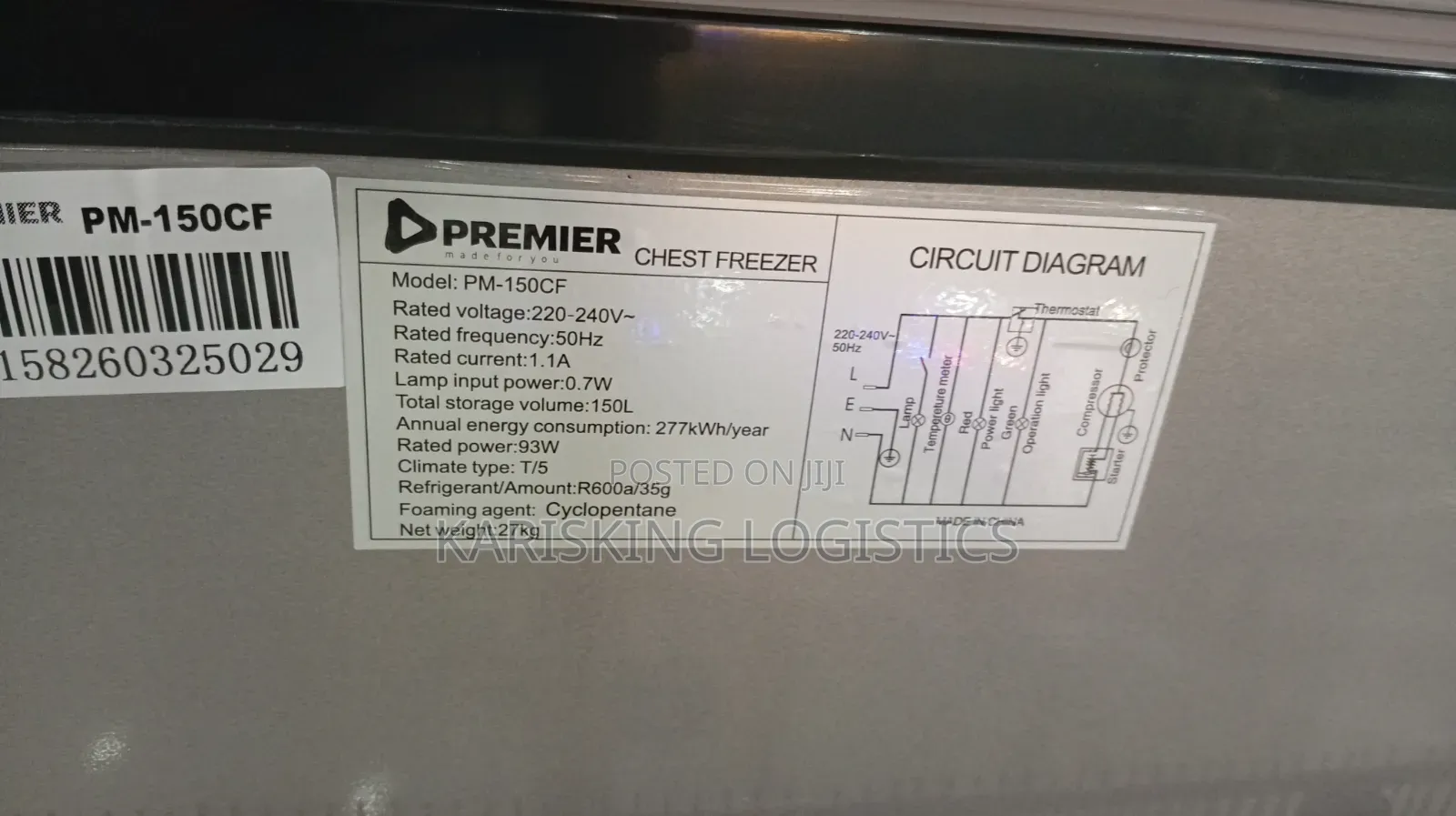 Premier Chester Freezer 150 Liters