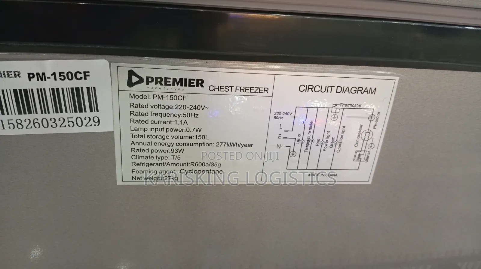 Premier 150 Litres Chester Freezer