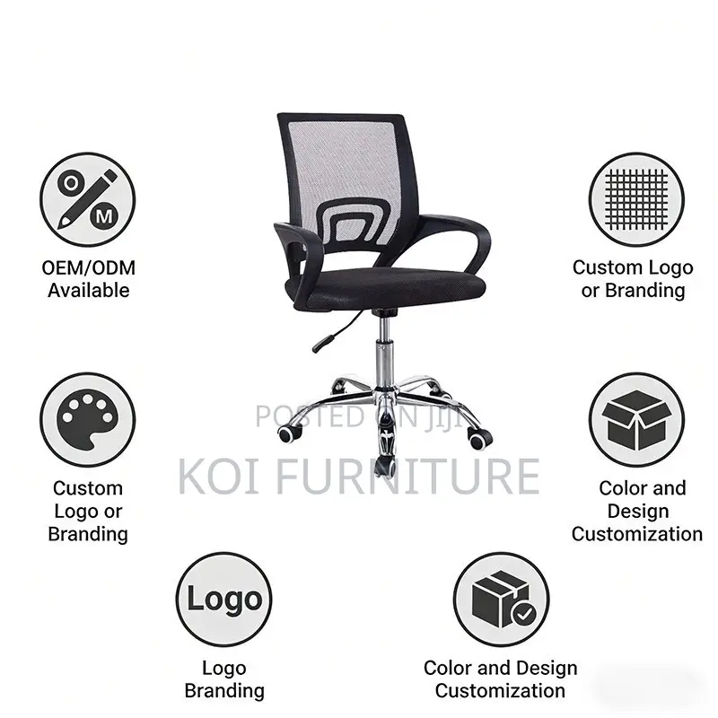 Office Chairs; Clerical Office Mesh Chair With Ergonomic Support