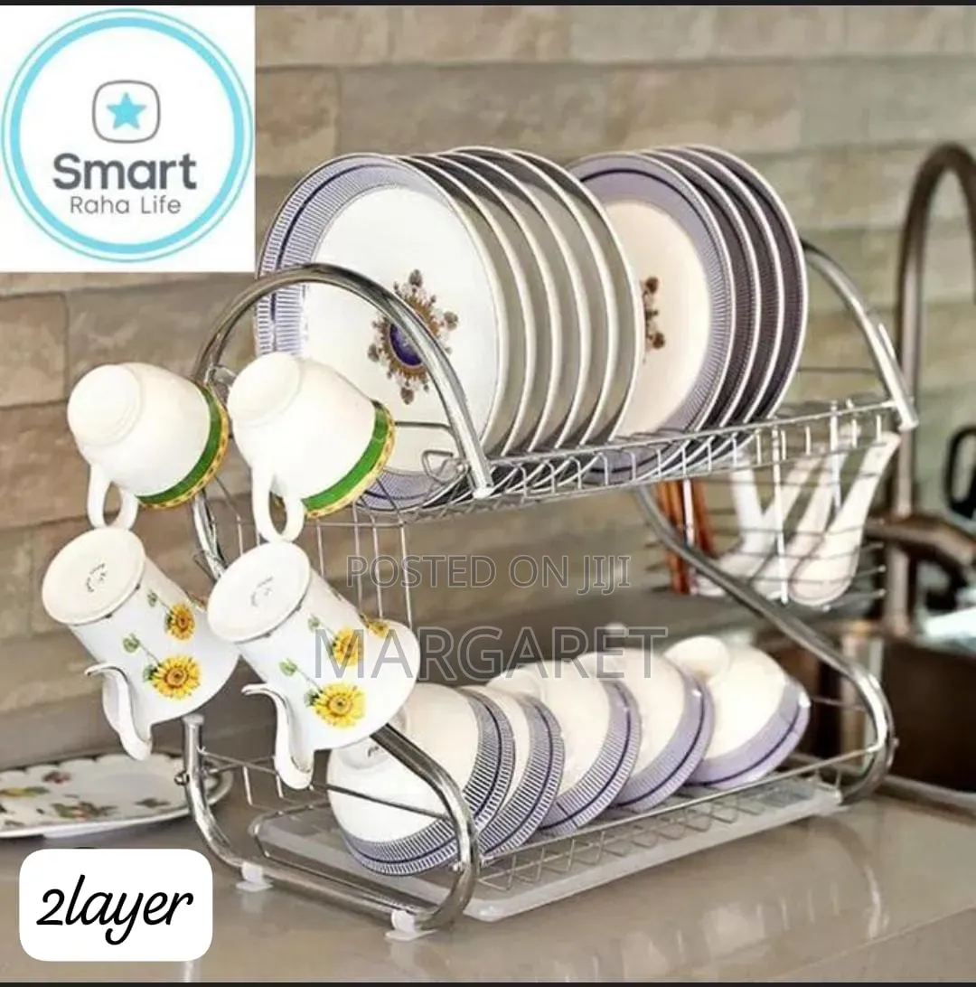 Raha-Life 2layer All Black 16inch Dish Rack