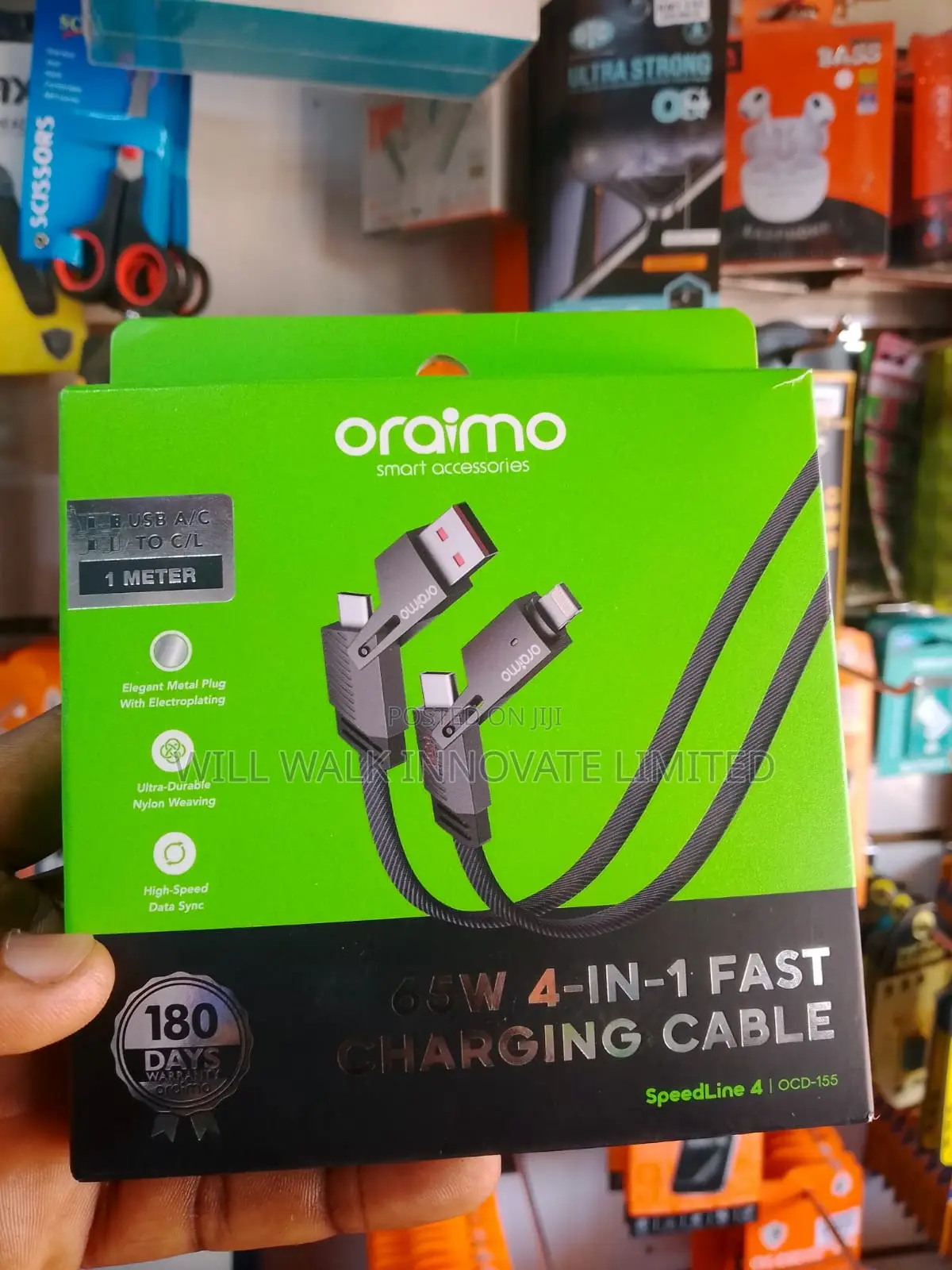 Oraimo Speedline 4 65w Multi-Connector Fast Charge Cable