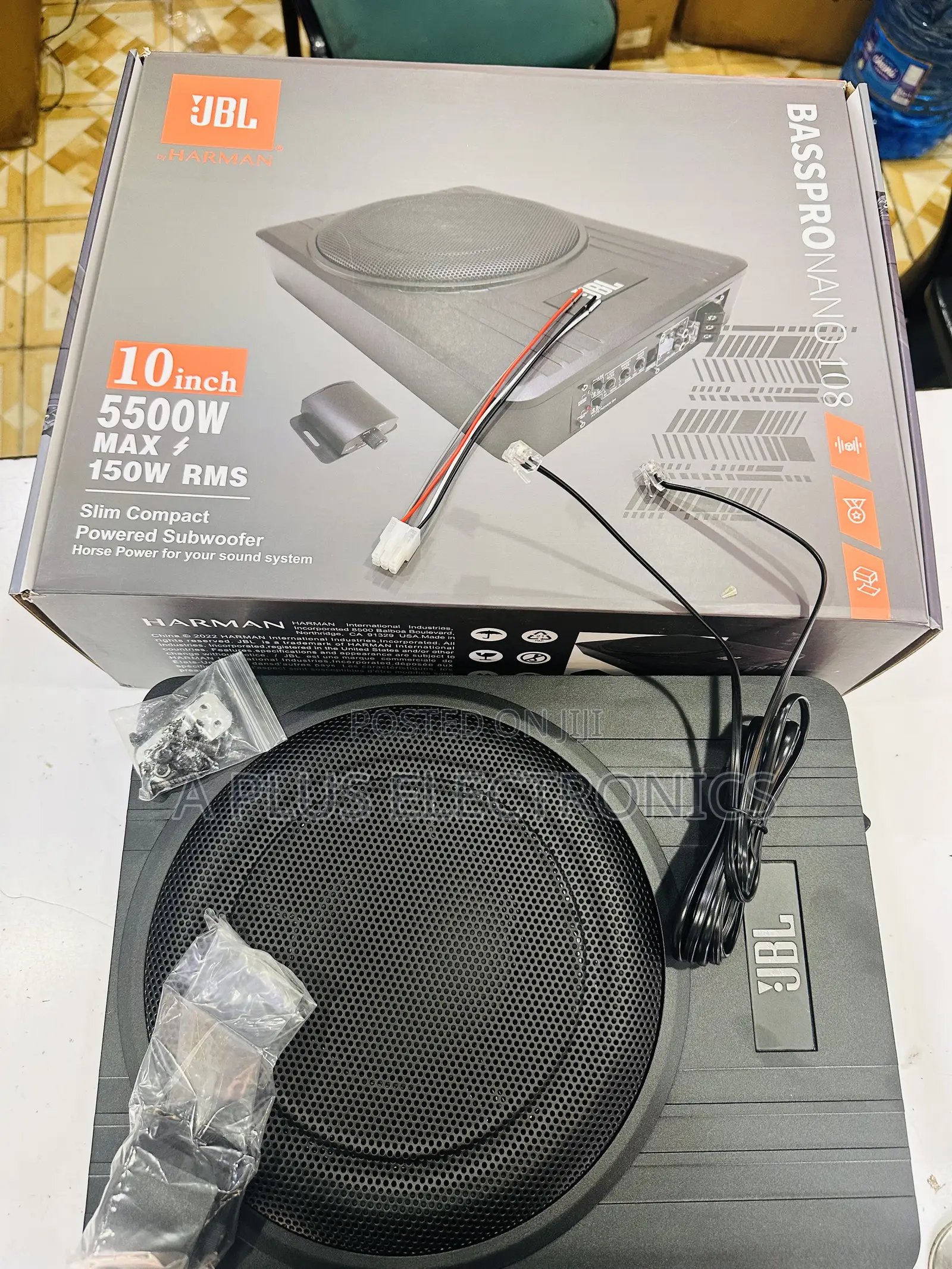 JBL Underseat Subwoofer 5500w Nano108 – Powerful Deep Bass Car Audio