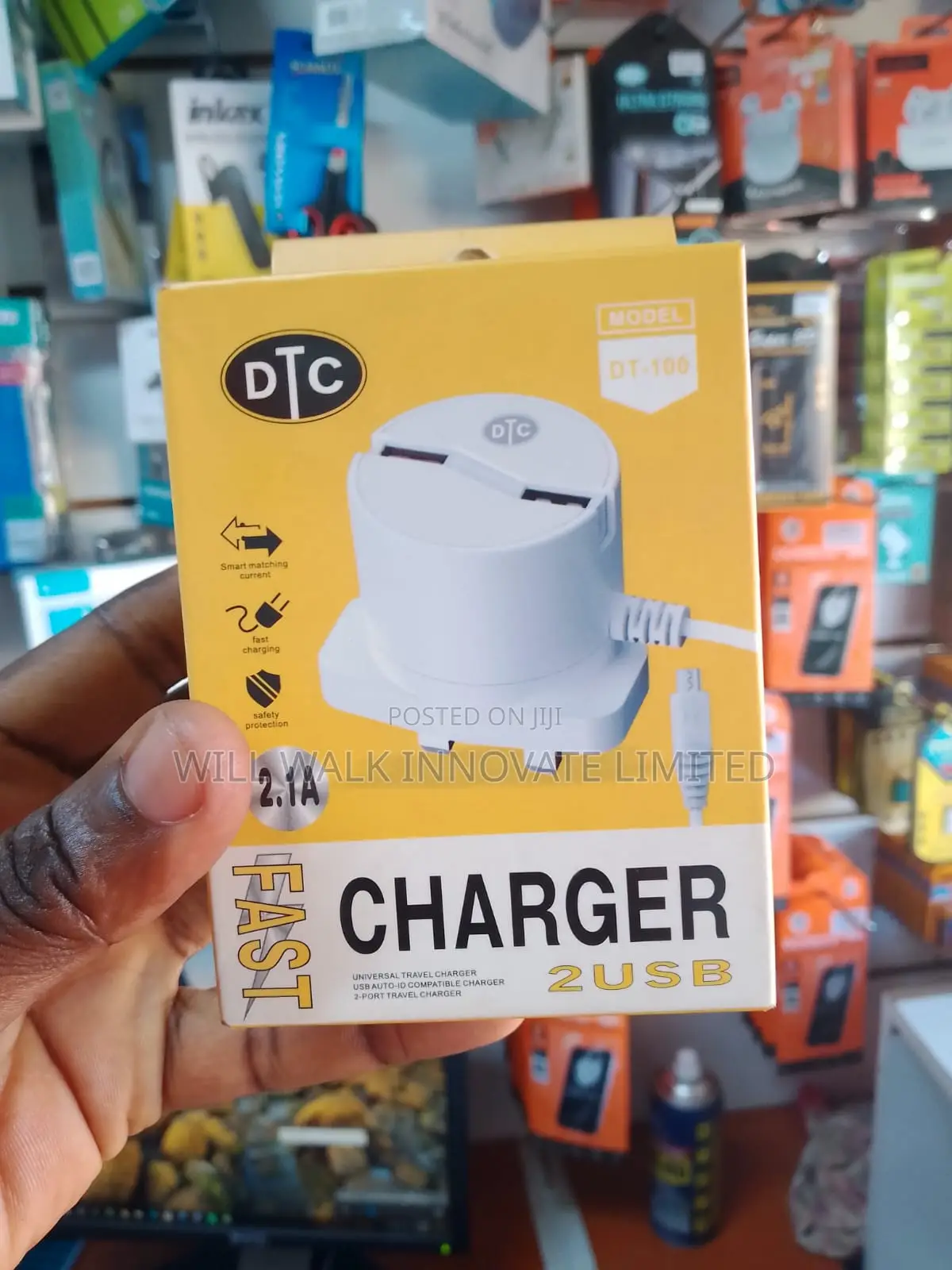 DTC Dt-100 Universal Travel Charger – 2 Usb Ports Fast Charging