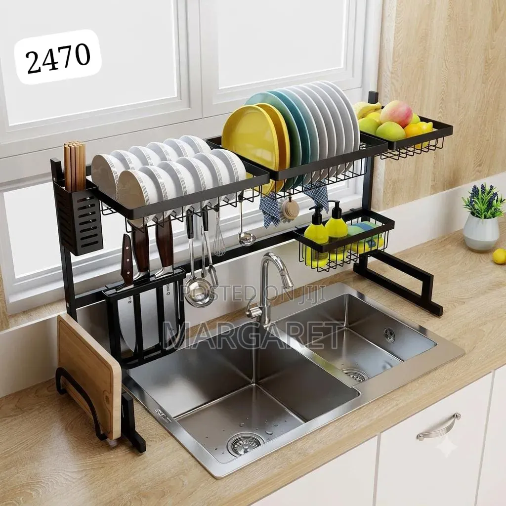 Above the Sink 95cm All Black Rack