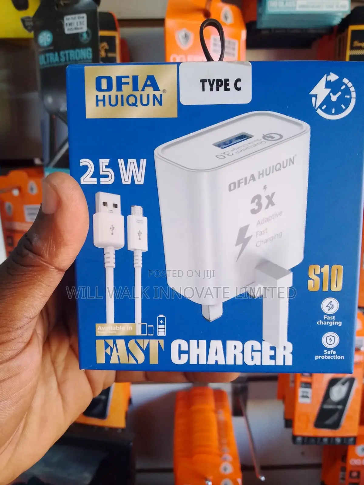 Ofia Huiqun 25w Adaptive Fast Charger Block + Type-C Cable Set