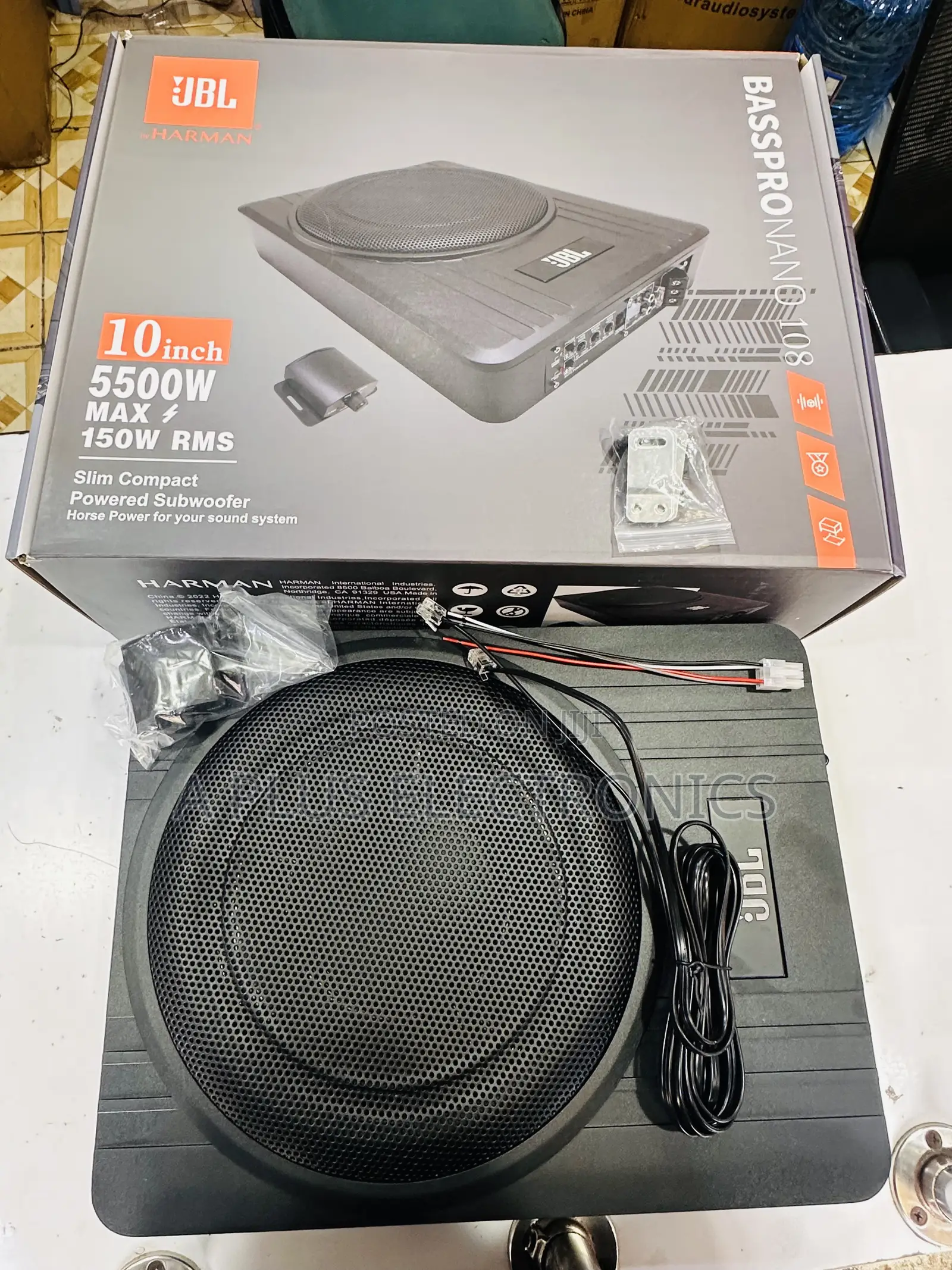 JBL Underseat Subwoofer 5500w Nano108 – High-Performance Underseat