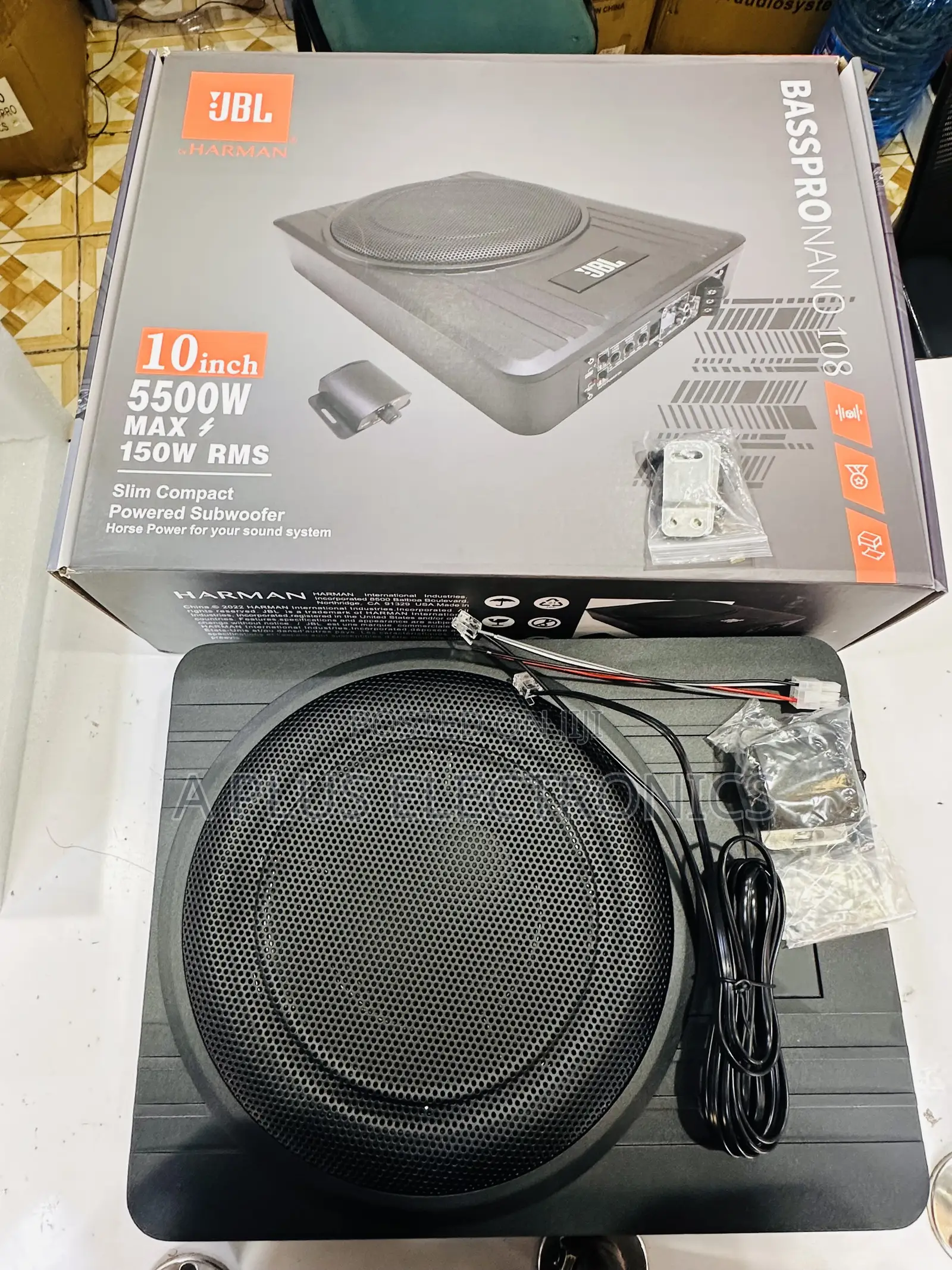 JBL Underseat Subwoofer 5500w Nano108 – High-Performance Underseat