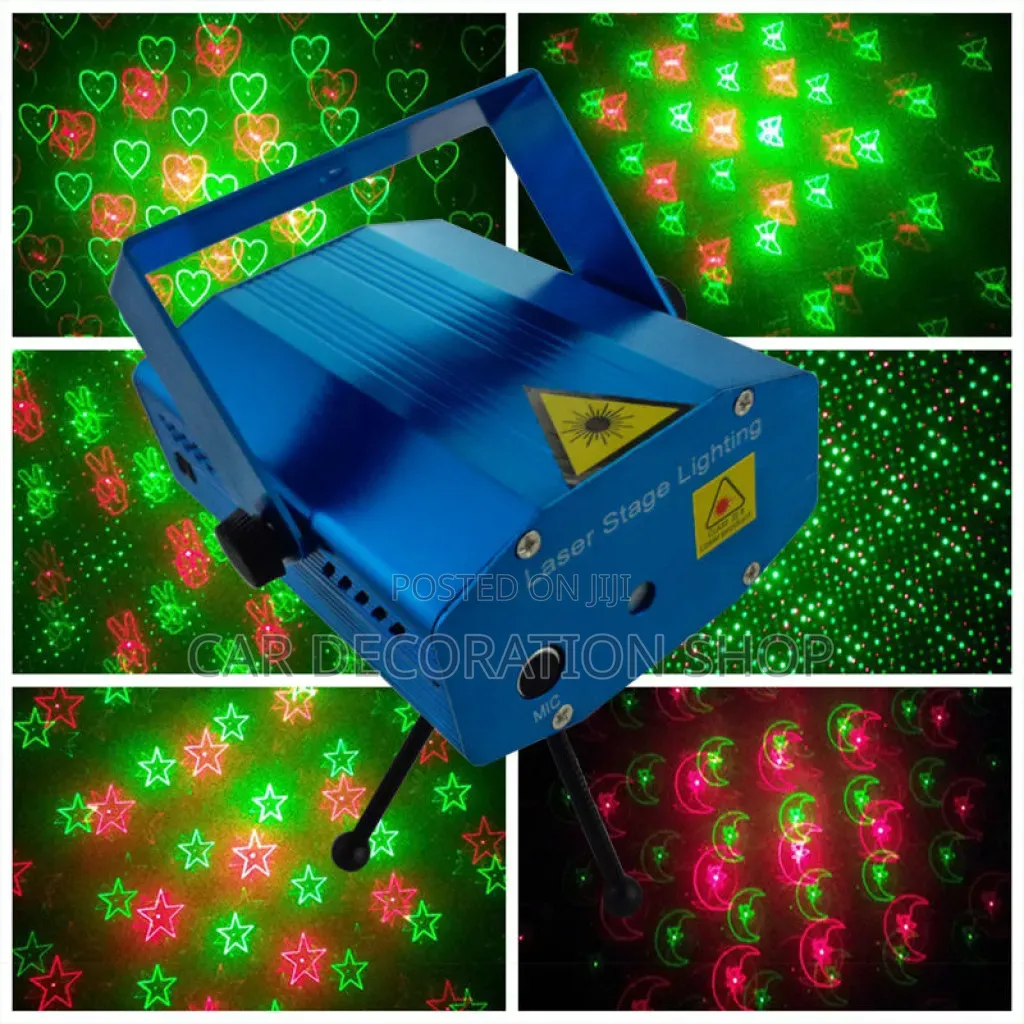Laser Music Light With Adjustable Strobe and Rotation Speed