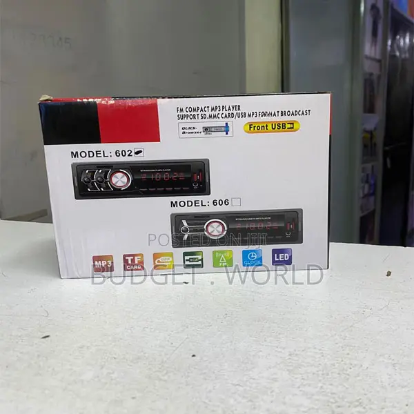 606 Digital Mp3 Car Radio – 1 Din Stereo Audio Player With Fm Radio