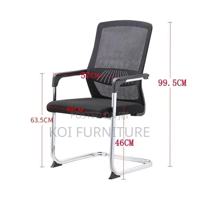 Office Chairs; Mesh Office Visitors Reception Chair With Sledbases