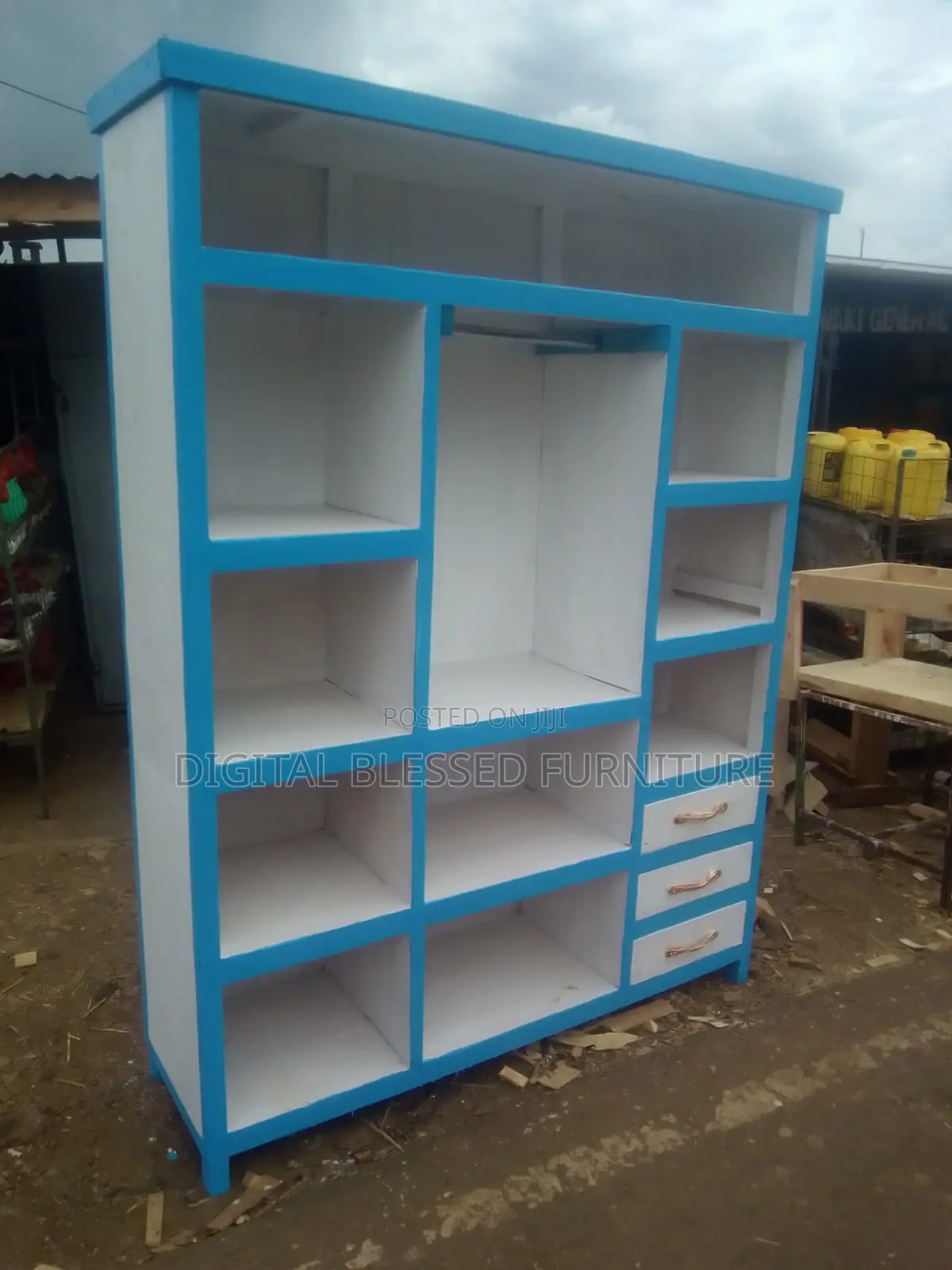 Blue and White Wardrobes